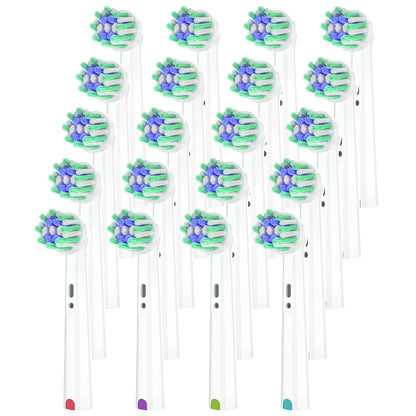 4/8/12/20pk Cross Bristles Brush Heads Compatible with Oral B Electric Toothbrush, Replacement Toothbrush Head for Pro 1000 500