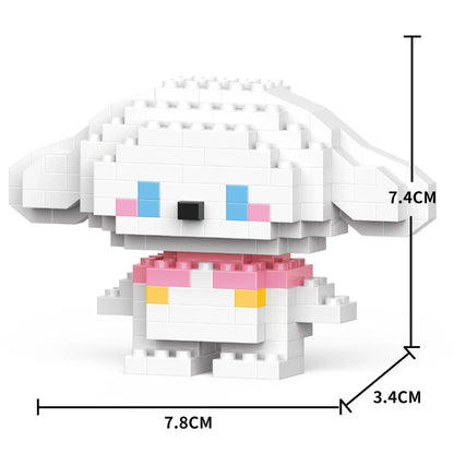 Cartoon Anime Hello Kitty Panda Refrigerator Magnet Blocks Kuromi My Melody Cinnamoroll Building Blocks Toy Kids Birthday Gift