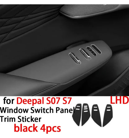 Car Window Control Button Cover Window Switch Panel Trim Sticker  Interior Accessories 2023 2024 2025 for LHD for Deepal S07 S7
