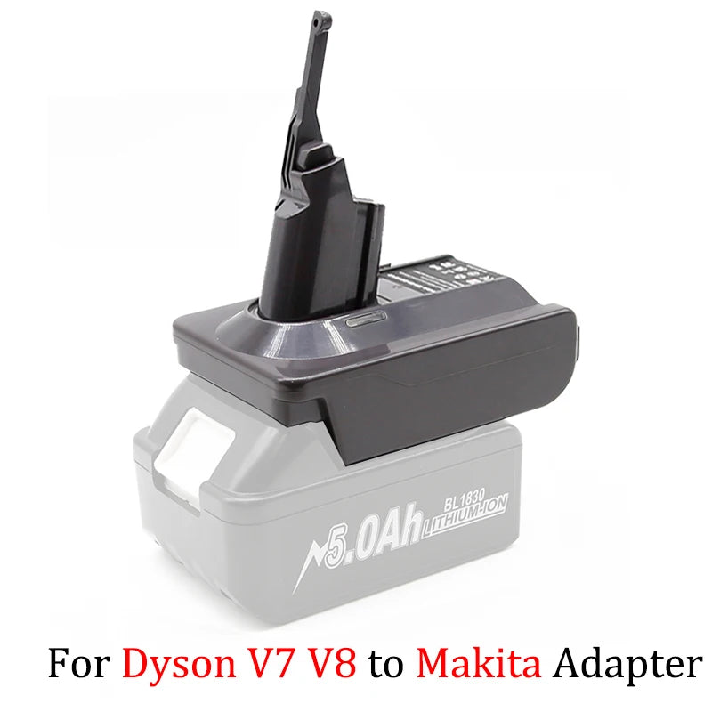 Adapter for Makita/Dewalt/Milwauke 18V Lithium Battery Converter To For Dyson V6 V7 V8 Series Vacuum Cleaner Tool DC58/SV11/SV10