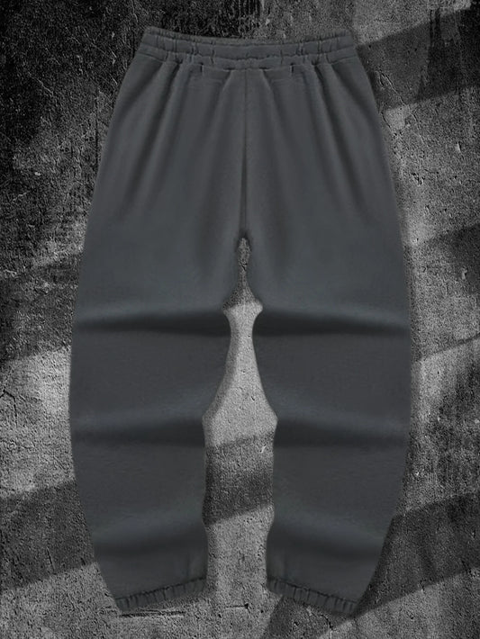 Men's Gothic Dual Side Spider Web Thorn Abstract Print Sweatpants Elastic Waist Soft Dark Punk Street Hip Hop Joggers
