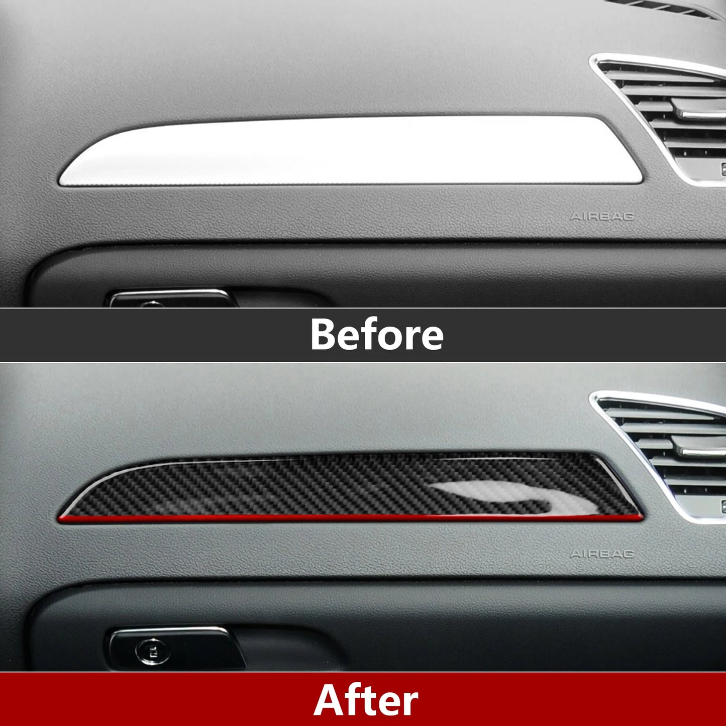 Car Center Console Gear Shift Panel Set, For Audi A4 S4 RS4 A5 S5 RS5 (2007-2016) Carbon Fiber Interior Sticker Trim Accessories