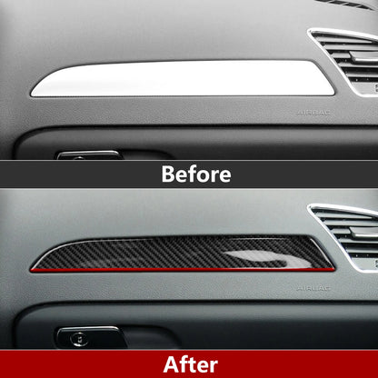 Car Center Console Gear Shift Panel Set, For Audi A4 S4 RS4 A5 S5 RS5 (2007-2016) Carbon Fiber Interior Sticker Trim Accessories
