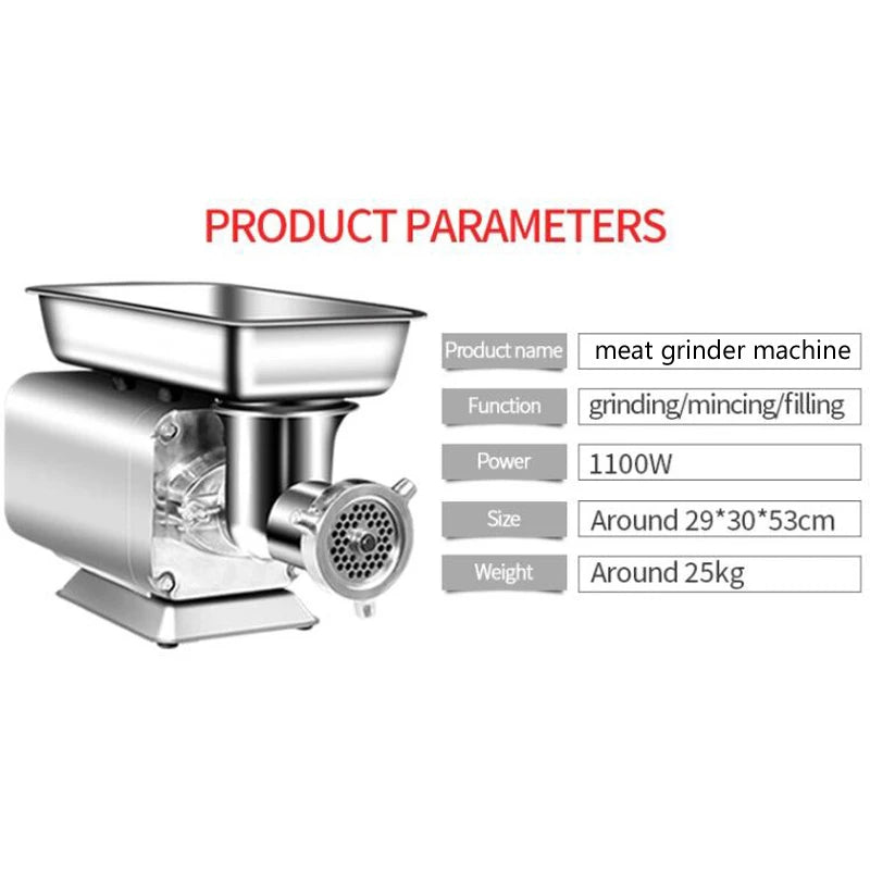 Stainless Steel Meat Grinder Food Processor for Meat Grinder Meat   Grinder Sausage Maker