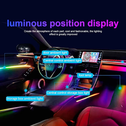 21 in 1 Car Ambient Light For VW Golf 7 2014-2021 Interior Acrylic RGB 64 Color LED Atmosphere Lamp LHD Symphony App Control Kit
