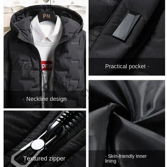 Winter Trendy Parkas Cotton-padded Coats Jacket Men Parkas Outdoor Hooded Coat Casual Windbreaker Thick Warm Coat Men Jacket