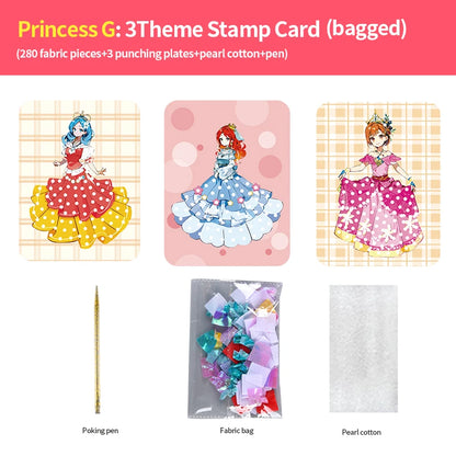 Poke Fun Dream Princess Girl Creative Handmade DIY Dressing Sticker Toy for Parent-Child Crafting