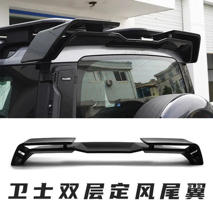 Car Styling Rear Truck Spoiler Roof Fixed Wind Tail Wing Cover Accessories Exterior Sticker For Land Rover Defender 2020-2024