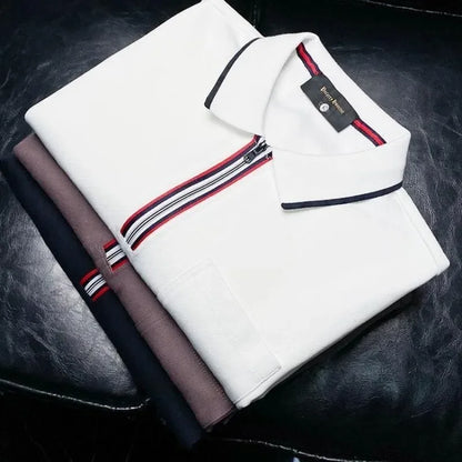 Winter Mens Polo Shirts High Quality Pullover White Polyester Japan Social Korean Autumn Long Sleeve Sale New Male Sweatshirts