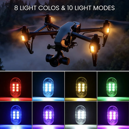 2/4/6pcs Wireless LED Strobe Lights Car Decor Atmosphere Light 8 Colors Rechargeable Led Lights Anti-Collision LED Warning Light