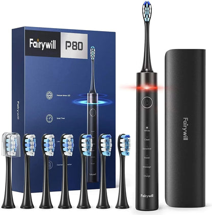 Fairywill P11 T9 P80 Electric Toothbrush Heads Compatible with Fairywill P11 T9 P80 Electric Toothbrush，4/8/16pcs