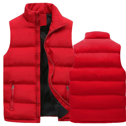 Winter Brand Clothing Vest Jacket Warm Sleeveless Men's Jackets Casual Waistcoat Winter Windproof Coats Male Zipper Down Vest