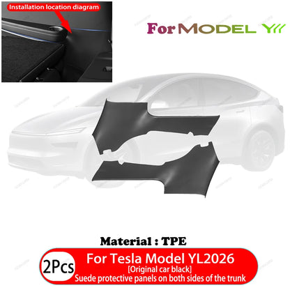 For Tesla ModelYL Launch 2026 TPE Front Rear Door Sill Guard Anti Scratch Dirt Resistant Threshold Strip Interior Protection Set