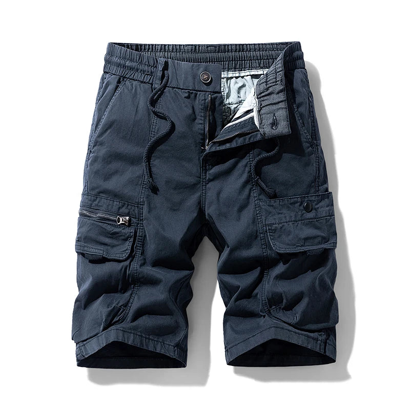 New Summer Men Cargo Cotton Shorts Mens Beach Multi Pocket Shorts Man Spring Fashion Casual Joggers Shorts Male Dropshipping