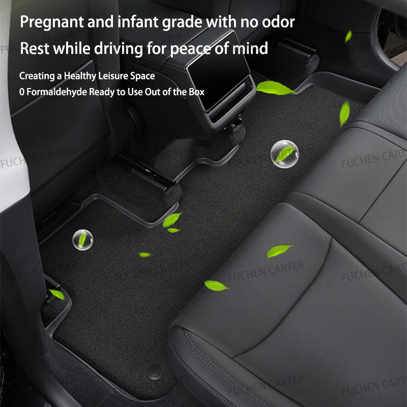 Car Floor Mats for Tesla NEW Model Y Juniper 2025+ Car Four Seasons Waterproof Non-slip Floor Mat TPE Special Car Accessories