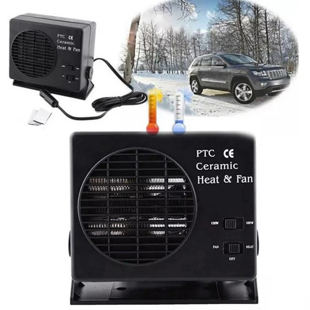 150/300W Car Heater 12V Auto Car Heater Cooler Fast Heating Ceramic Car Heater 2 in 1 Cooling Heating for Driving Camping Travel