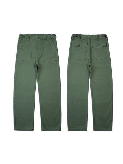 Red Tornado 15oz Sateen OG-107 Utility Pants Vintage Workwear Men's Military Style Casual Trousers Army Green