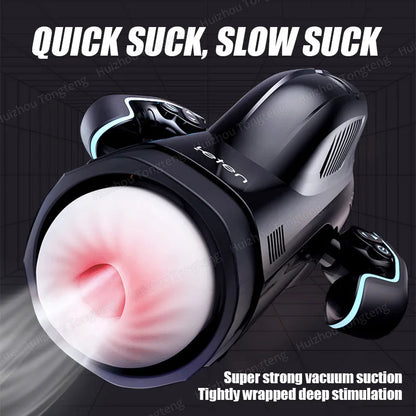 LETEN Automatic Male Masturbator with Sucking Thrusting Modes Heating Stroker Blowiob Machine LCD Display Adult Sex Toy for Men