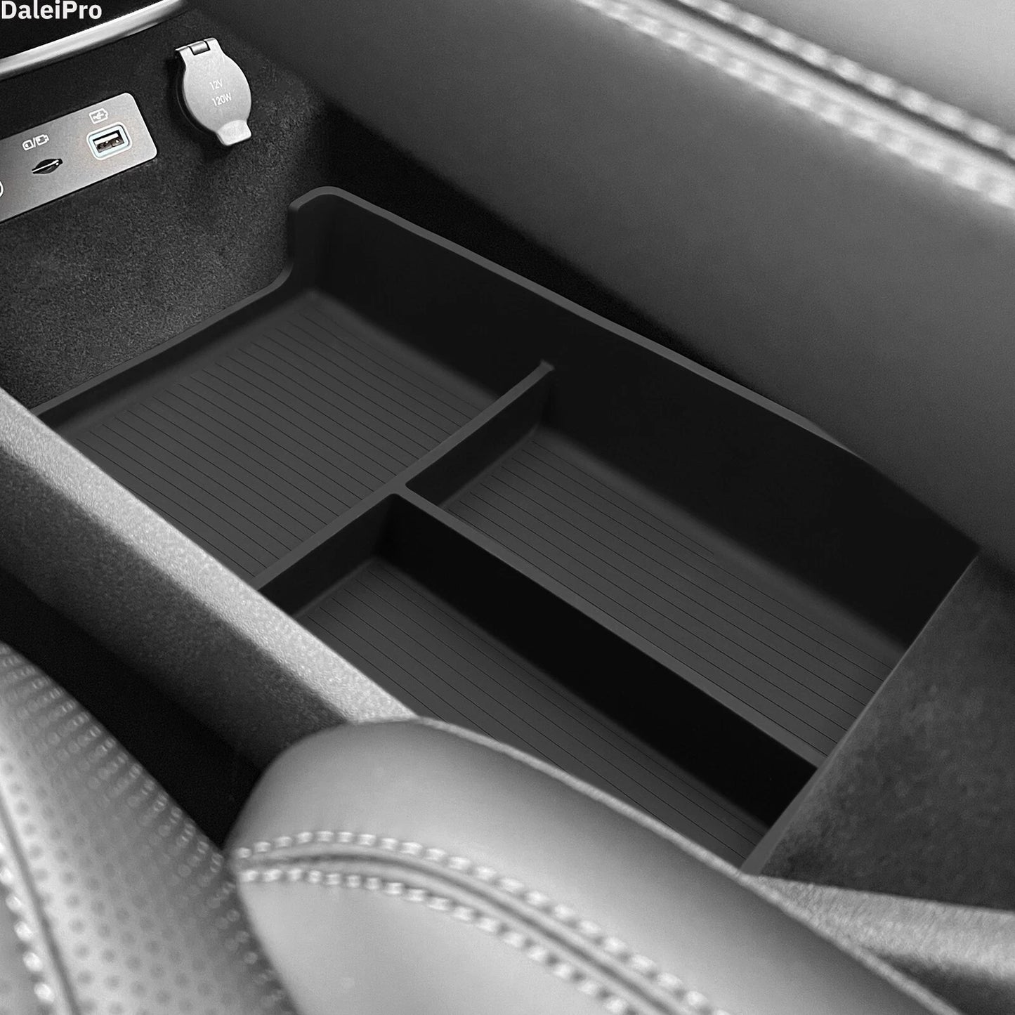 For BYD Sealion 07 2024 2025 Armrest Storage Box Center Console Layered Storage Box Cup Holder Modification Interior Accessories