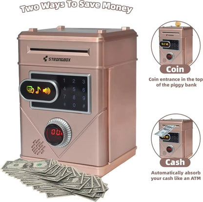 Electronic Piggy Bank Touch Screen Counting Password Safe Box Money Boxes Digital Coins Cash Saving Deposit Atm Machine Kid Gift