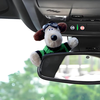 Cute Puppy Rearview Mirror Ornament, Lying Doll, Car Decoration, Central Control Screen Car Doll, Interior Accessories for Women