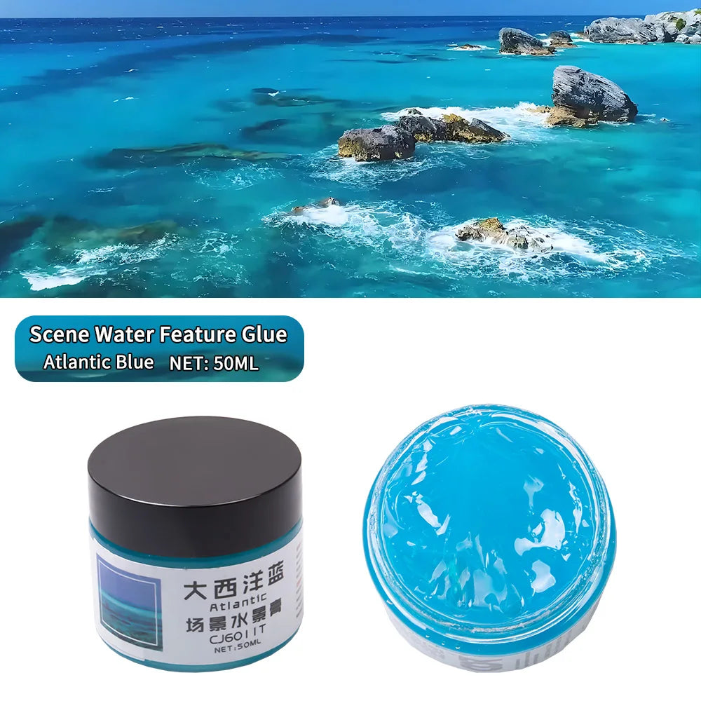 Landscaping Waterscape Paste Rivers/Oceans/Lakes/Static Simulated Water Effect Cream Scene Diy Modeling Making for Dioramas 50ml