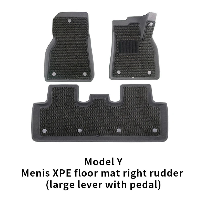 For Tesla 2021-24 Model Y XPE Floor Mats Black Pad Foot Pad Tesla Liner Floor Mats right rudder Large board with pedal included