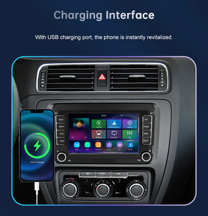 Road Top 7" HD Car Radio Wireless CarPlay Android Auto Stereo Audio For Volkswagen/Seat/Skoda/Passat/Golf/Polo Player