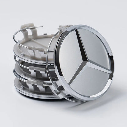 4pcs 75mm Car Wheel Center Hub Caps Cover Auto Accessories For Mercedes Benz Amg C180 C200 C260 W108 W124 W126 W140 W168 W176 AA