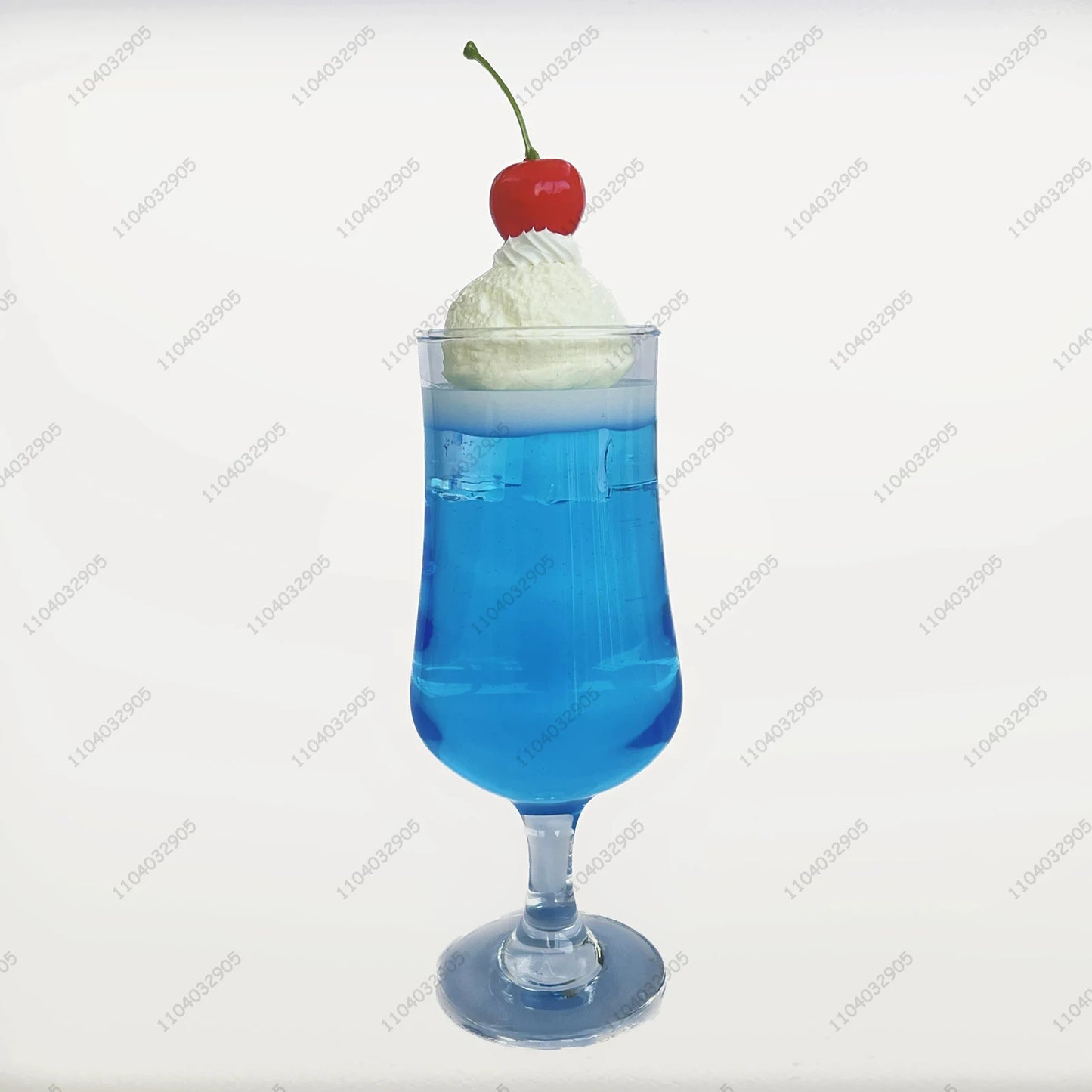 Blue Soda Drink Cup Craft Soda Ice Cream Topping Glass Cup Creative Gift Handicraft Desk Ornaments Girls Room Decoration Gift