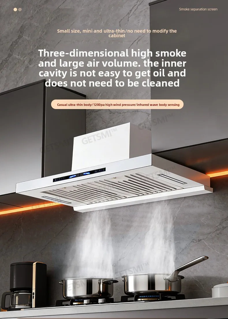 600/700 Ultra-thin Mini Range Hood for Home Kitchens, Small Apartments, and Apartments - Oil and Fume Separator