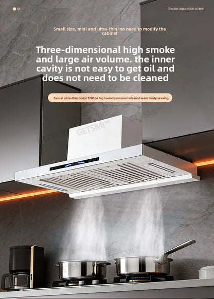 600/700 Ultra-thin Mini Range Hood for Home Kitchens, Small Apartments, and Apartments - Oil and Fume Separator