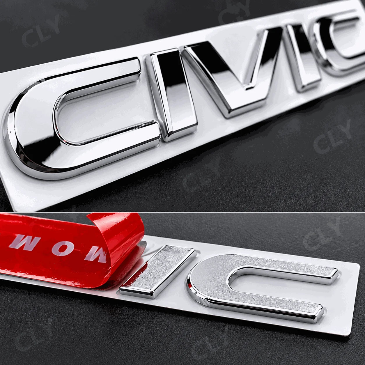 Metal 3D Car Stickers Side Fender Badge Rear Trunk Emblem Decal Styling for Honda CIVIC Logo 10th 11th 8th 2024 2023 Accessories