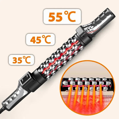 New 36W Relaxed Red Light Heated Massage Device Roll Massager 360° Rotating Inner Ball Roller for Whole Body Anti Cellulite