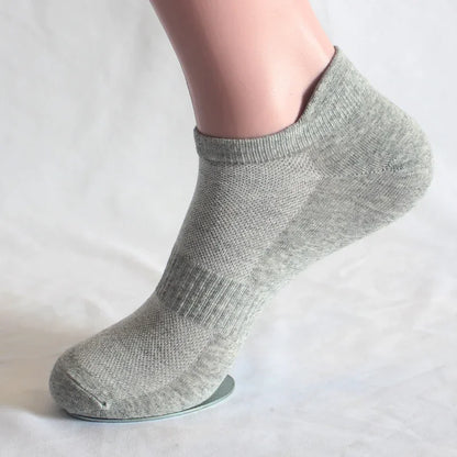 1/6/12 Pairs Unisex Ankle & Boat Socks For Men Women Couples Cotton Breathable Mesh Athletic Sports Running Solid Plus Size