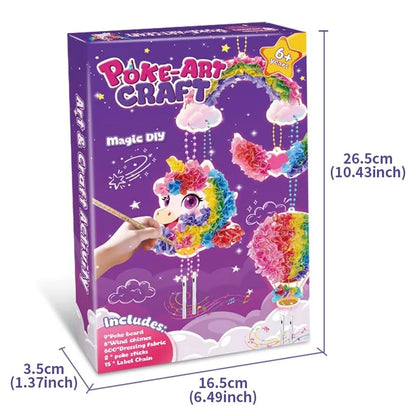Unicorn Poke Art Craft Kit, DIY Fabric Poking Toy, Kids Educational Handmade Art Set Girls Birthday Gift