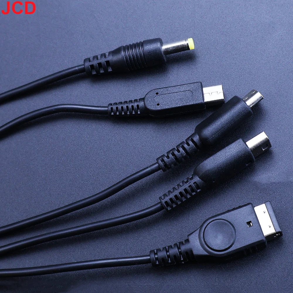 JCD 5 in 1 USB Charging Cable For New 3DS XL NDS Lite NDSI LL WII U Charger For GBA For PSP 1000/ 2000 3000 Gaming Cable