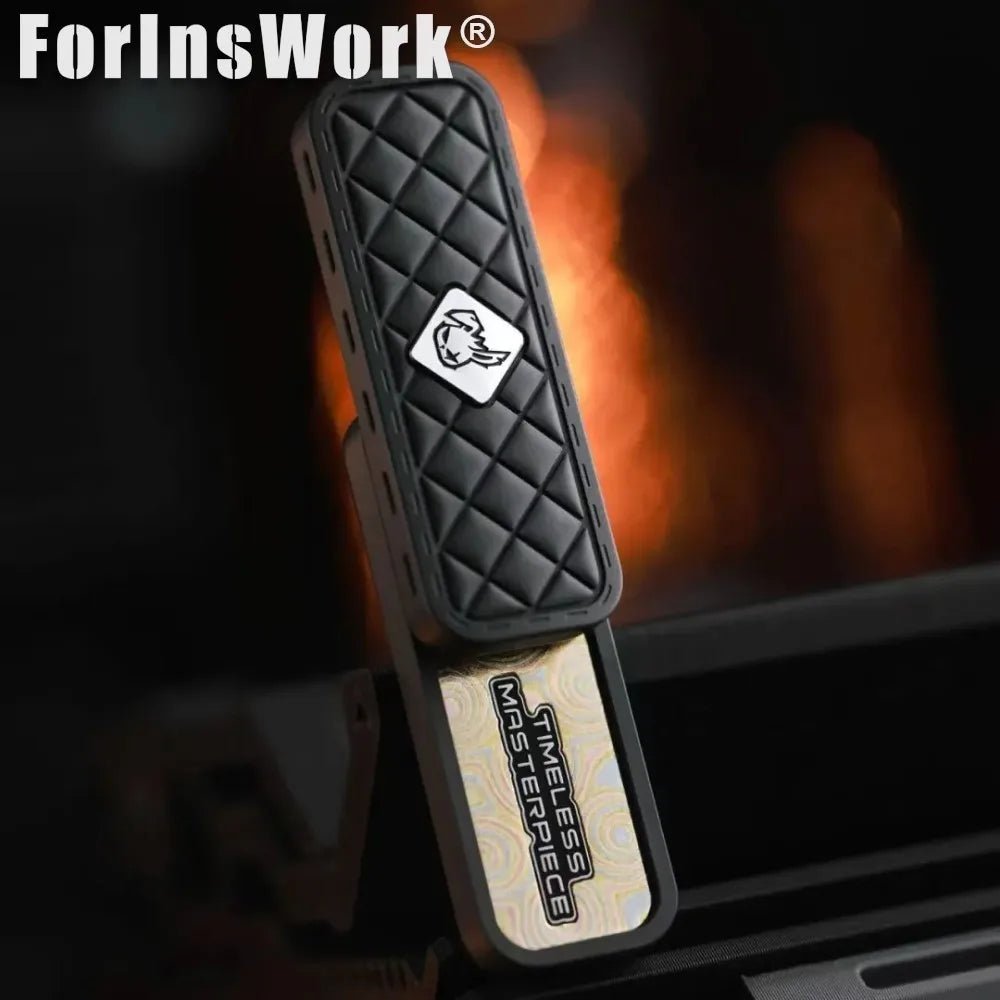 MOT Zirconium Mokume Patch FENGLING Tuning Fork Mechanical Push Slider Fidgets Slider Office Toys Fidget Slider Metal