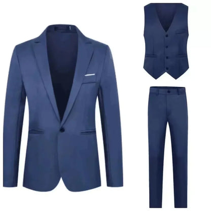 Men Suits Wedding 3 Pieces Elegant 2 Outfit Set Blazers Fashion  Business Classic Jackets Vest Pants 2024 Formal Clothing