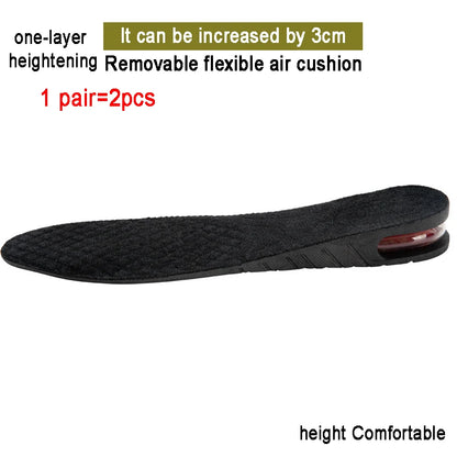 Height Increase Insoles Men Women Elevator Shoes Cushion Unisex Sneakers Heel Lifting Insert Heighten Half Insoles  Accessories