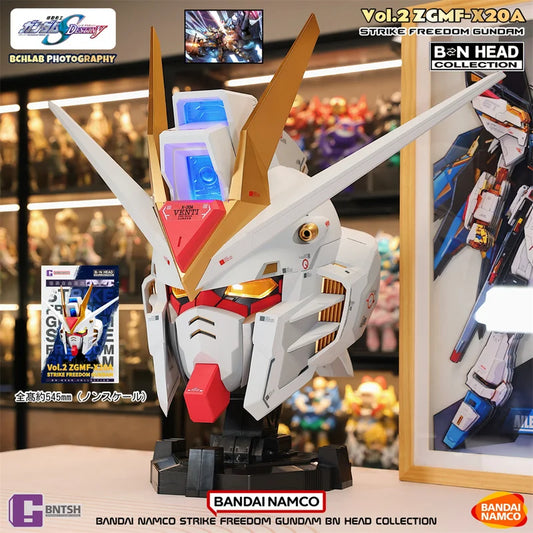 In Stock Bandai BN Head Collection Vol.2 ZGMF-X20A Strike Freedom Anime Figure Assembly Model Toy For Boys Birthday Gift