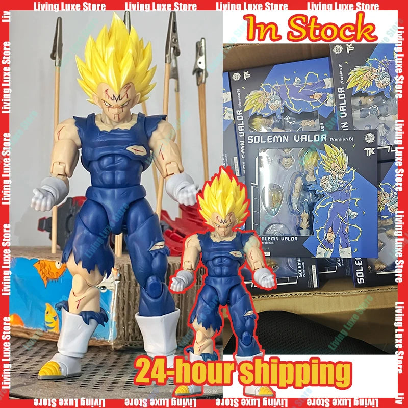 In Stock Black Hole Toys & TK Dragon Ball SHF Super Saiyan SSJ Majin Vegeta Full Power Anime Action Figures Models Gifts Toy