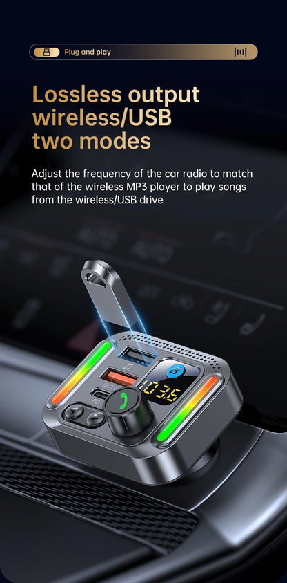 Car Bluetooth receiver 2026 latest model fast charging charger car mp3 player converter