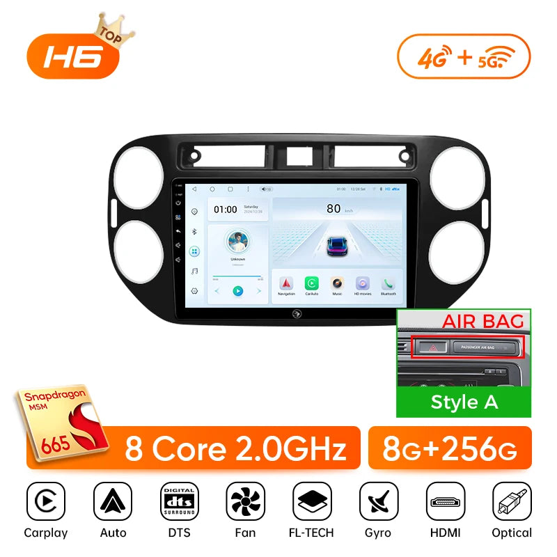 Ainavi Car Radio For Volkswagen VW Tiguan 2006 2010 2016 Golf Plus Wireless Carplay Android Auto Car Stereo Multimedia Player