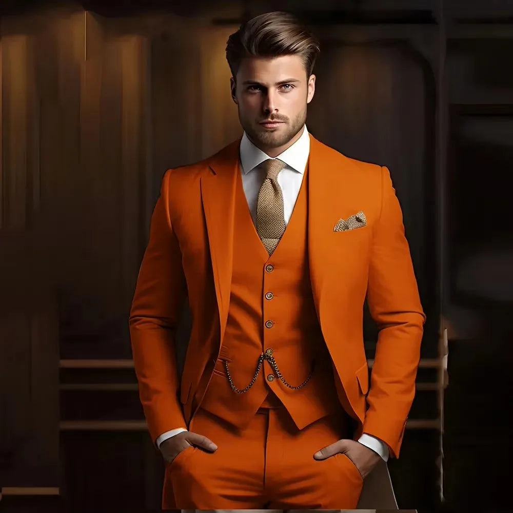High Quality Black Men's wedding Suits Smart Cusual 3 Piece Custom Slim Fit Male Blazer Wedding Groom Tuxedos Costume Homme