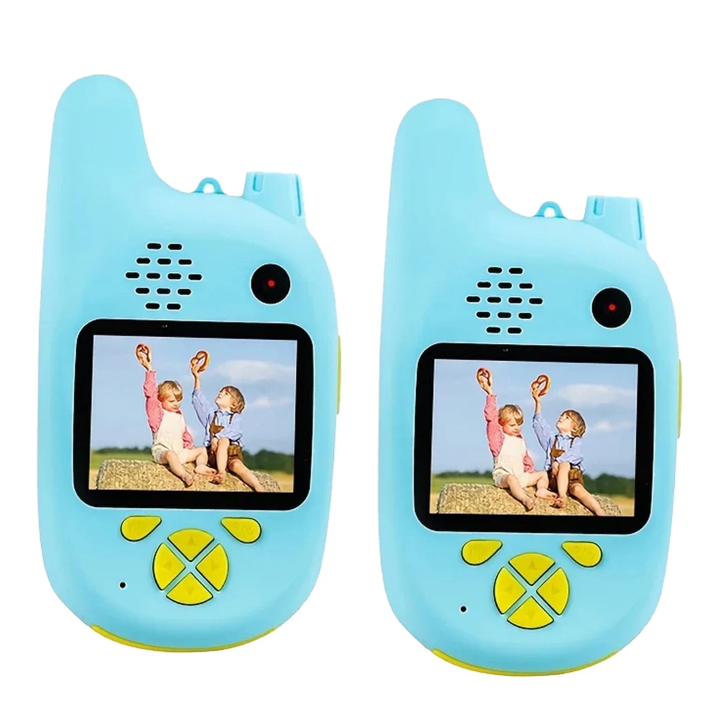 Children's Video Walkie-Talkie 2-Pack with Display Screen Voice Converter and Real-Time Video Chat Long-Range Gift for Children