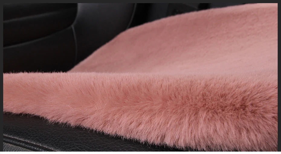 SEAMETAL Short Plush Car Seat Cover Soft Winter Warm Auto Seat Cushion Skin-Friendly Washable Universal Vehicle Chair Protector