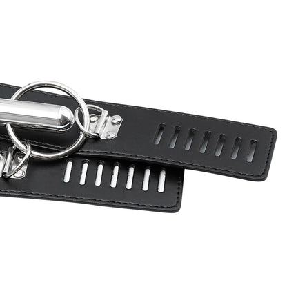 BDSM Restraint Handcuff Set Leg Cuff Neck Restrain Kit SM Fetish Stainless Steel Extend Spreader Bar Adult Couple Slave Harness