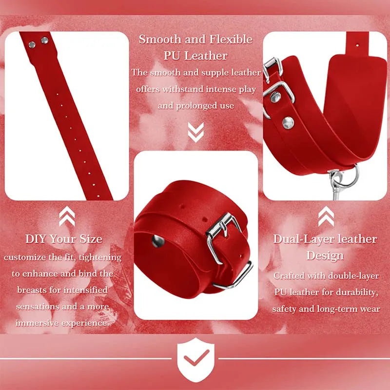 BDSM Pussy Handcuffs Sex Toys Games for Couples Slave Harness Cuffs Bondage Straps Erotic Obedience Turn Female Sex Kits 18+