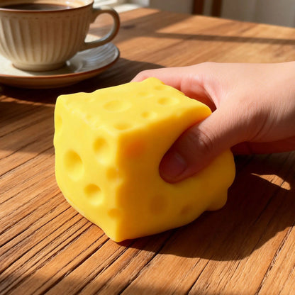 Cheese Squishy Ball Toy Slow Rebound Push Stress Relief Sensory Toys Cheese Stress Ball Fidget Toy